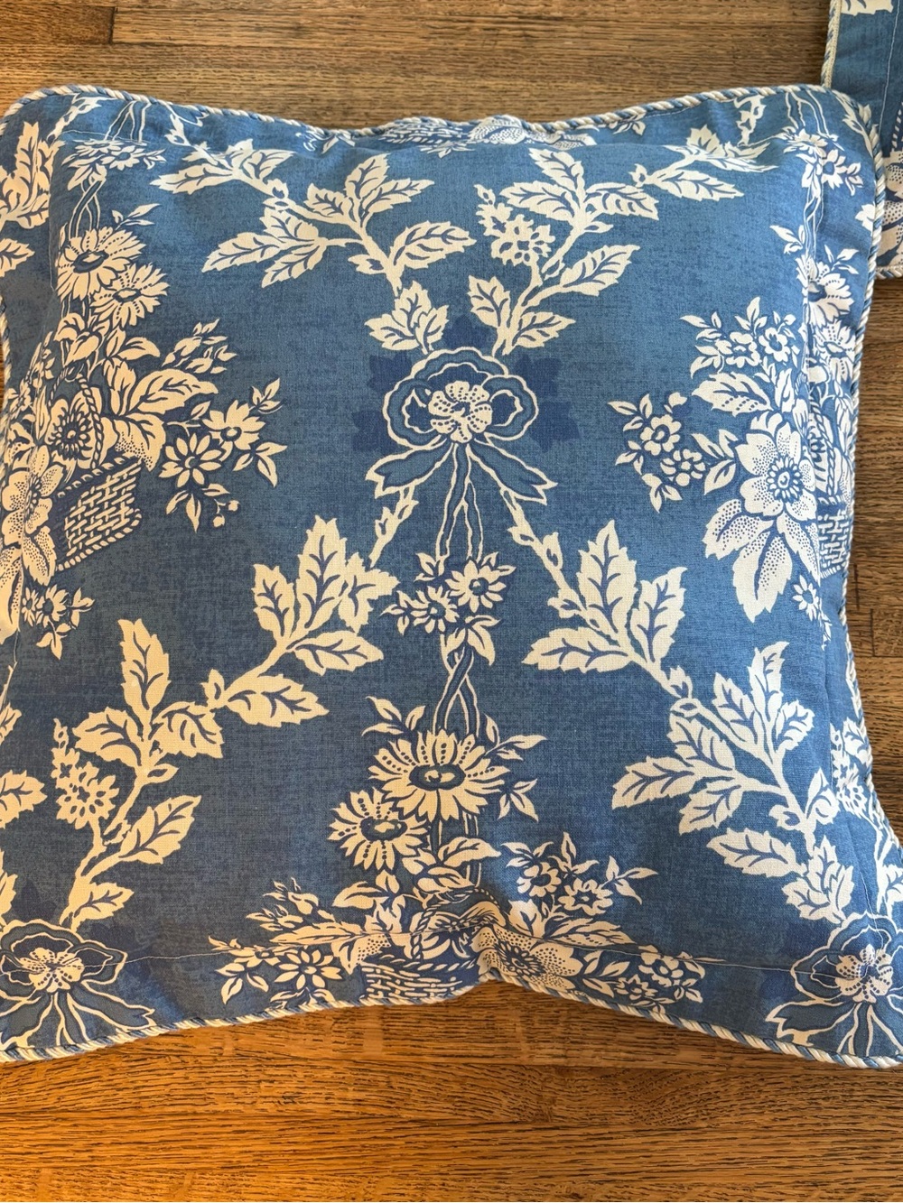 French Country Cottage English Farmhouse Paris Blue & White Toile Pillows - Picture 3 of 10